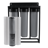 3 Stage 20Inch Big Blue Filtration Unit (Stainless Steel) incl Filters - H2O Warehouse